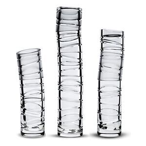 Tondo Doni -- ANDANTE Medium Clear Italian Crystal Vase 4.3" x 15"